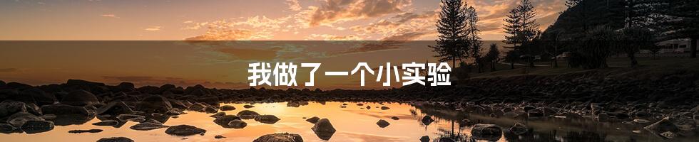 我做了一个小实验