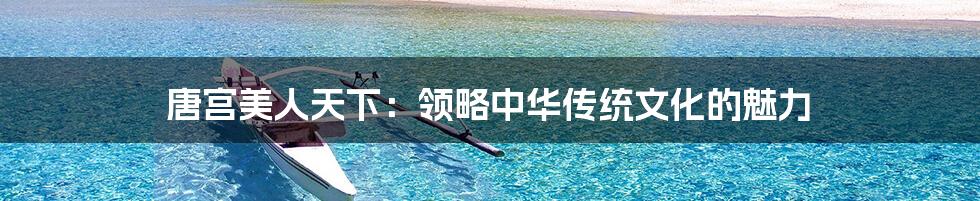 唐宫美人天下:领略中华传统文化的魅力