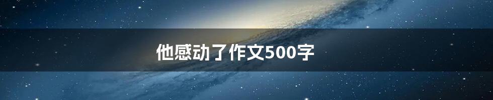 他感动了作文500字