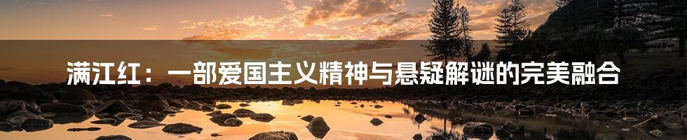 满江红：一部爱国主义精神与悬疑解谜的完美融合
