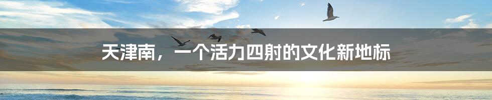 天津南,一个活力四射的文化新地标