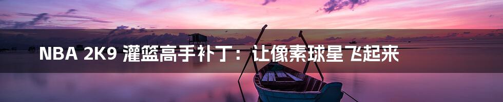 NBA 2K9 灌篮高手补丁:让像素球星飞起来