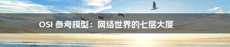 OSI 参考模型:网络世界的七层大厦