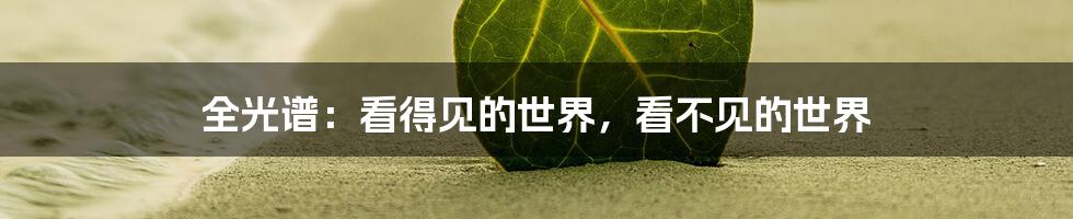 全光谱:看得见的世界,看不见的世界