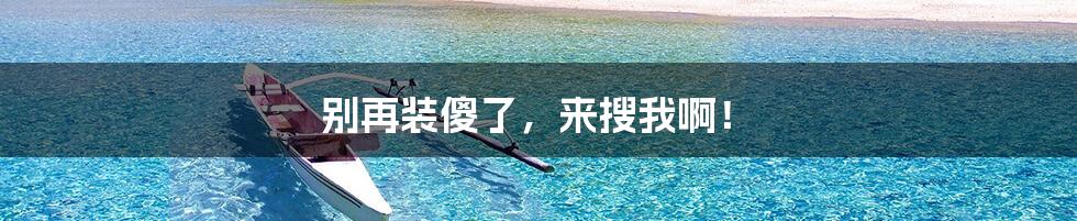 别再装傻了,来搜我啊!