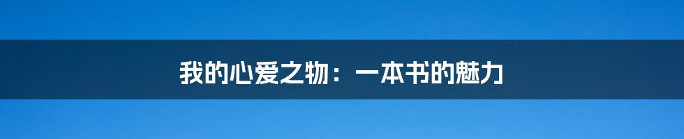 我的心爱之物:一本书的魅力