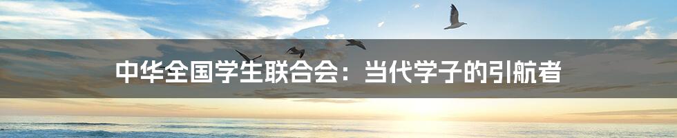 中华全国学生联合会:当代学子的引航者