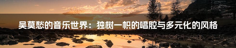 吴莫愁的音乐世界:独树一帜的唱腔与多元化的风格