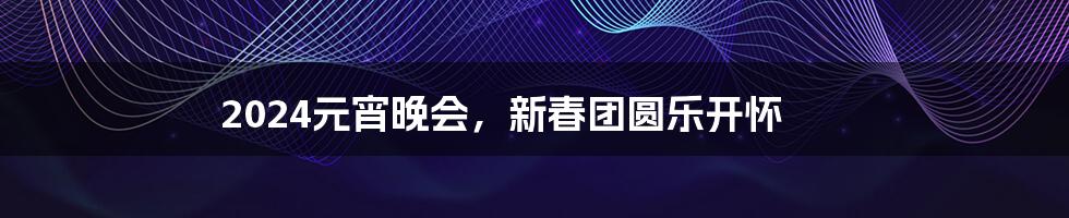 2024元宵晚会,新春团圆乐开怀