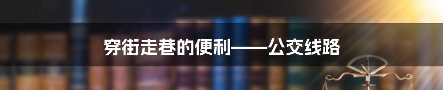 穿街走巷的便利——公交线路