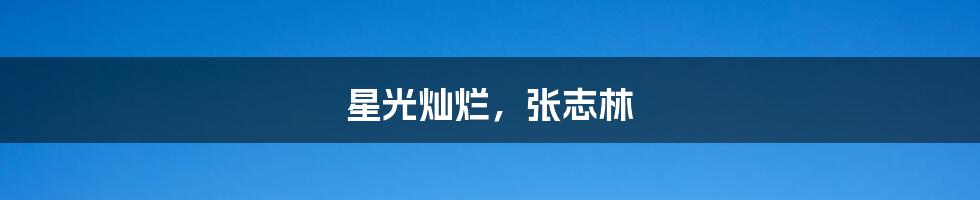 星光灿烂,张志林
