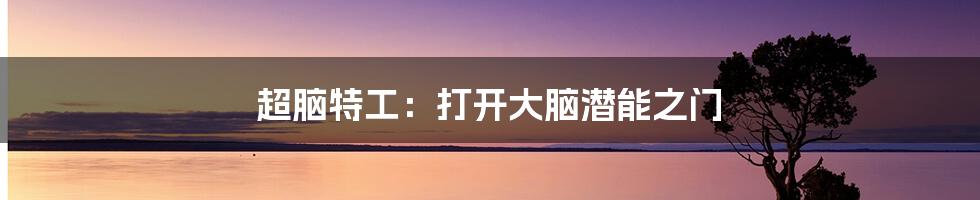 超脑特工:打开大脑潜能之门