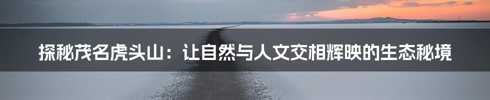 探秘茂名虎头山:让自然与人文交相辉映的生态秘境