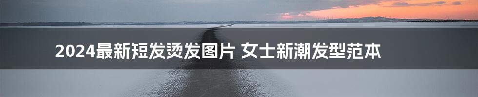 2024最新短发烫发图片 女士新潮发型范本