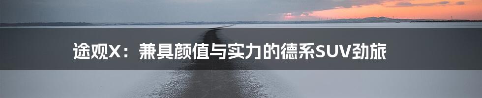 途观X:兼具颜值与实力的德系SUV劲旅