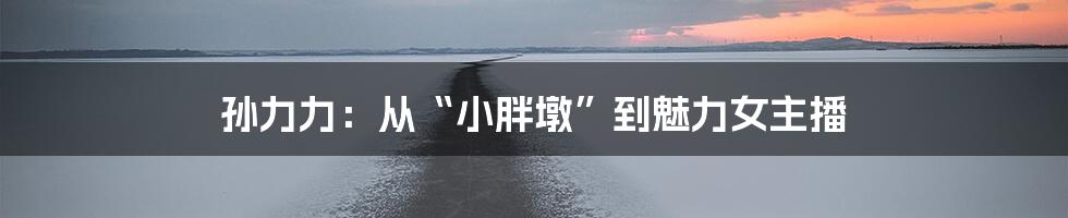孙力力:从“小胖墩”到魅力女主播