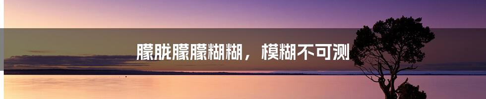 朦胧朦朦糊糊,模糊不可测