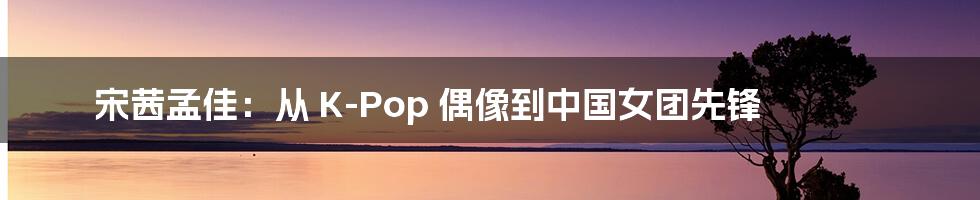 宋茜孟佳:从 K-Pop 偶像到中国女团先锋
