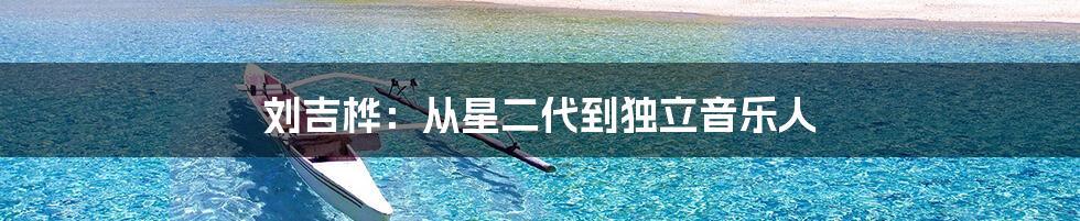 刘吉桦：从星二代到独立音乐人