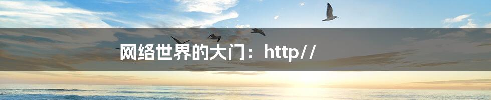 网络世界的大门:http//