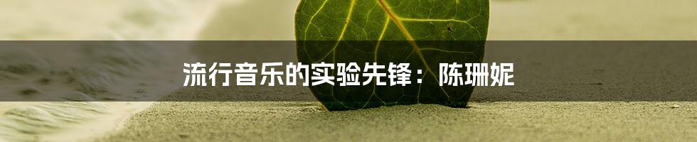 流行音乐的实验先锋:陈珊妮