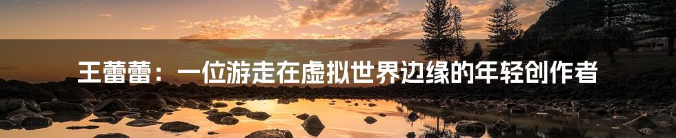 王蕾蕾:一位游走在虚拟世界边缘的年轻创作者