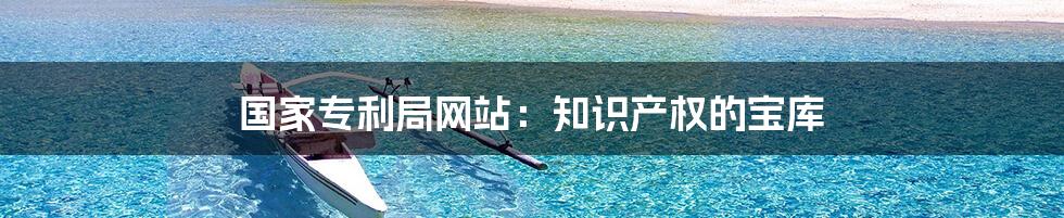 国家专利局网站:知识产权的宝库
