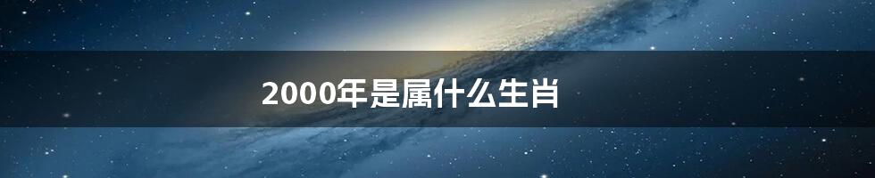 2000年是属什么生肖