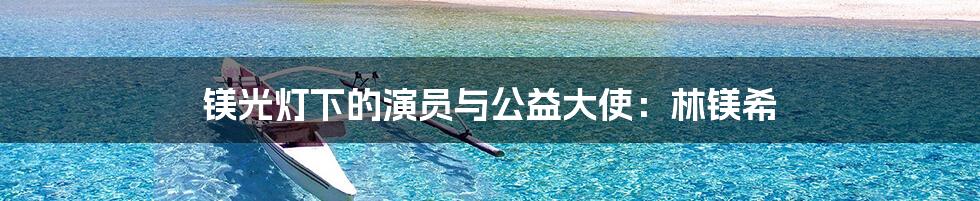 镁光灯下的演员与公益大使:林镁希