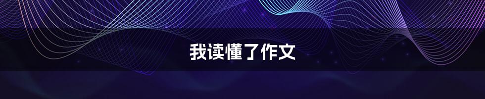 我读懂了作文