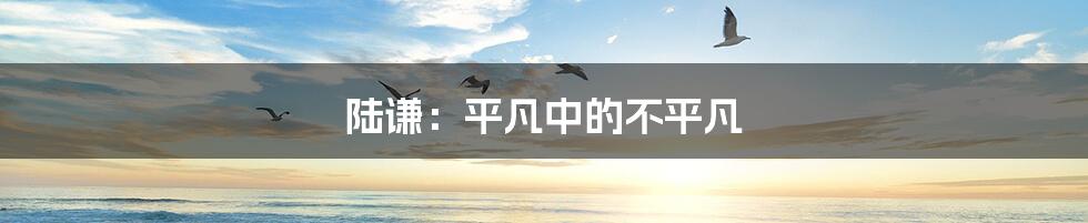 陆谦:平凡中的不平凡