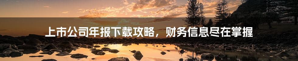 上市公司年报下载攻略,财务信息尽在掌握