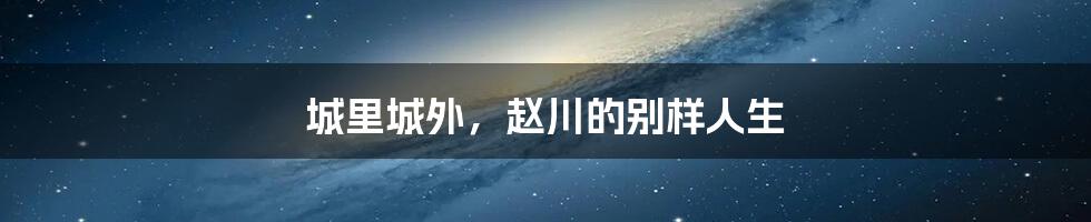 城里城外,赵川的别样人生