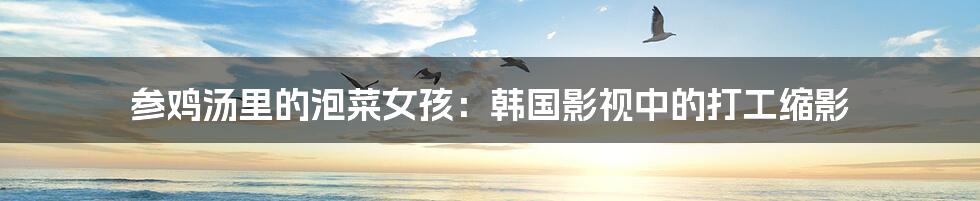 参鸡汤里的泡菜女孩:韩国影视中的打工缩影
