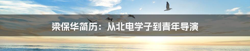 梁保华简历:从北电学子到青年导演
