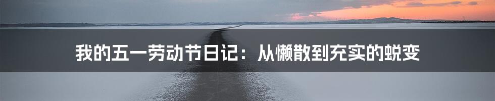 我的五一劳动节日记：从懒散到充实的蜕变