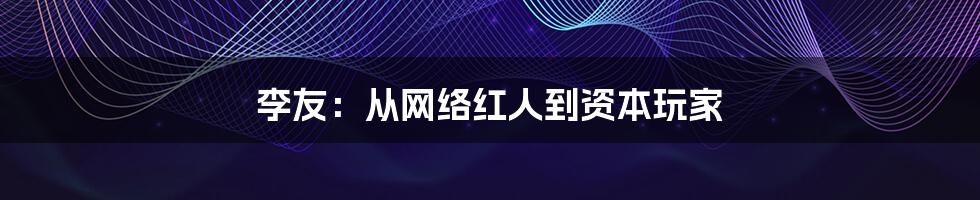 李友：从网络红人到资本玩家