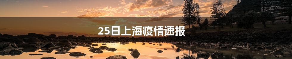 25日上海疫情速报