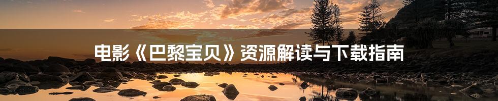 电影《巴黎宝贝》资源解读与下载指南