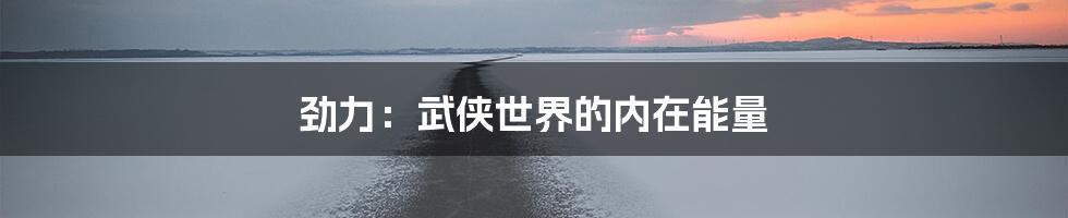 劲力：武侠世界的内在能量