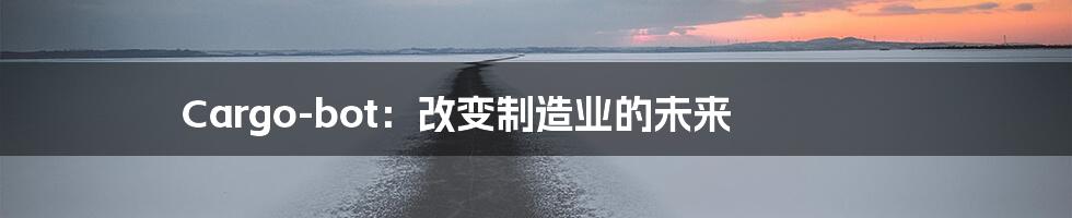 Cargo-bot:改变制造业的未来