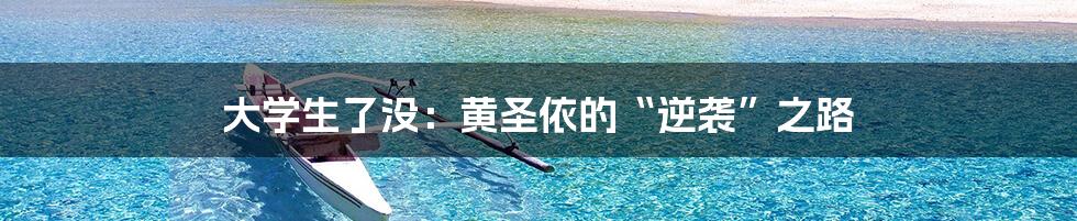 大学生了没:黄圣依的“逆袭”之路