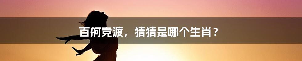 百舸竞渡，猜猜是哪个生肖？