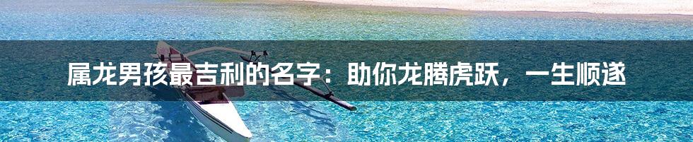 属龙男孩最吉利的名字:助你龙腾虎跃,一生顺遂