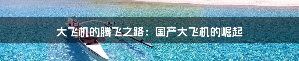 大飞机的腾飞之路:国产大飞机的崛起