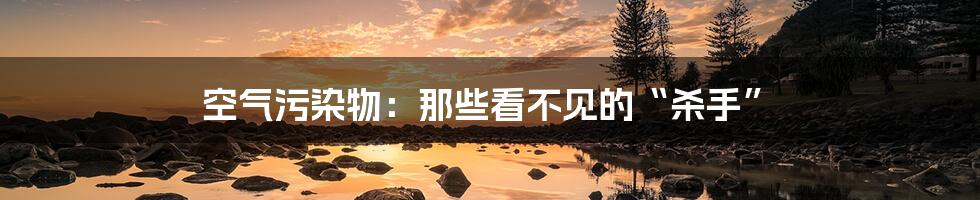 空气污染物:那些看不见的“杀手”