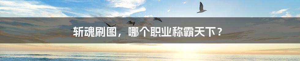 斩魂刷图，哪个职业称霸天下？