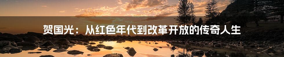 贺国光:从红色年代到改革开放的传奇人生