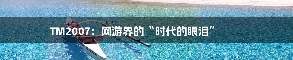 TM2007:网游界的“时代的眼泪”