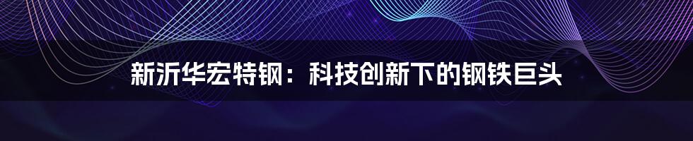 新沂华宏特钢：科技创新下的钢铁巨头